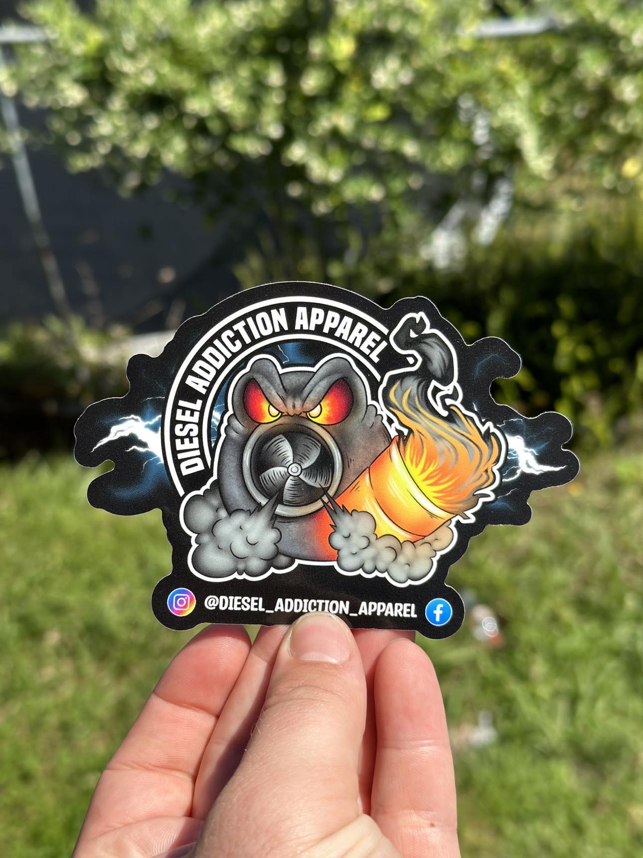 Diesel Addiction Apparel Lightning Sticker