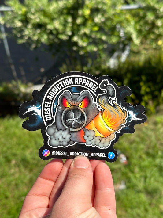 Diesel Addiction Apparel Lightning Sticker