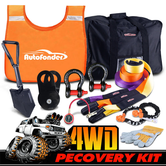 13PC Premium Recovery Kit for Any Offroad Adventure 4x4 Winch Accessory Kit