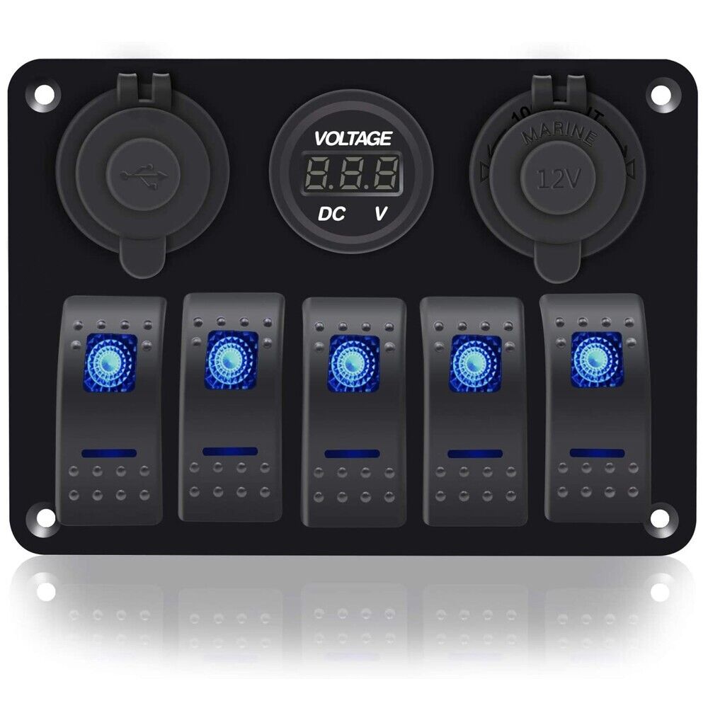 5 Gang 12V/24V Control Panel