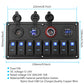 8 Gang 12V Switch Panel