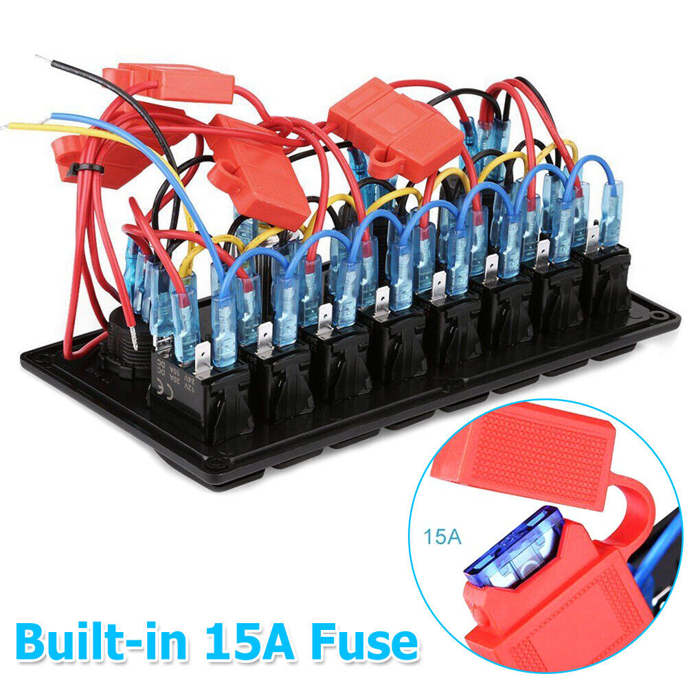 8 Gang 12V Switch Panel