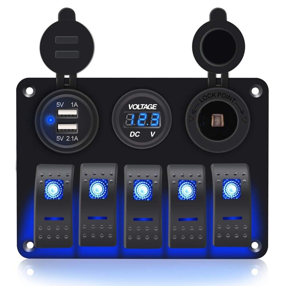 5 Gang 12V/24V Control Panel