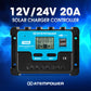 20A Lithium Battery Solar Charge Controller 12V 24V