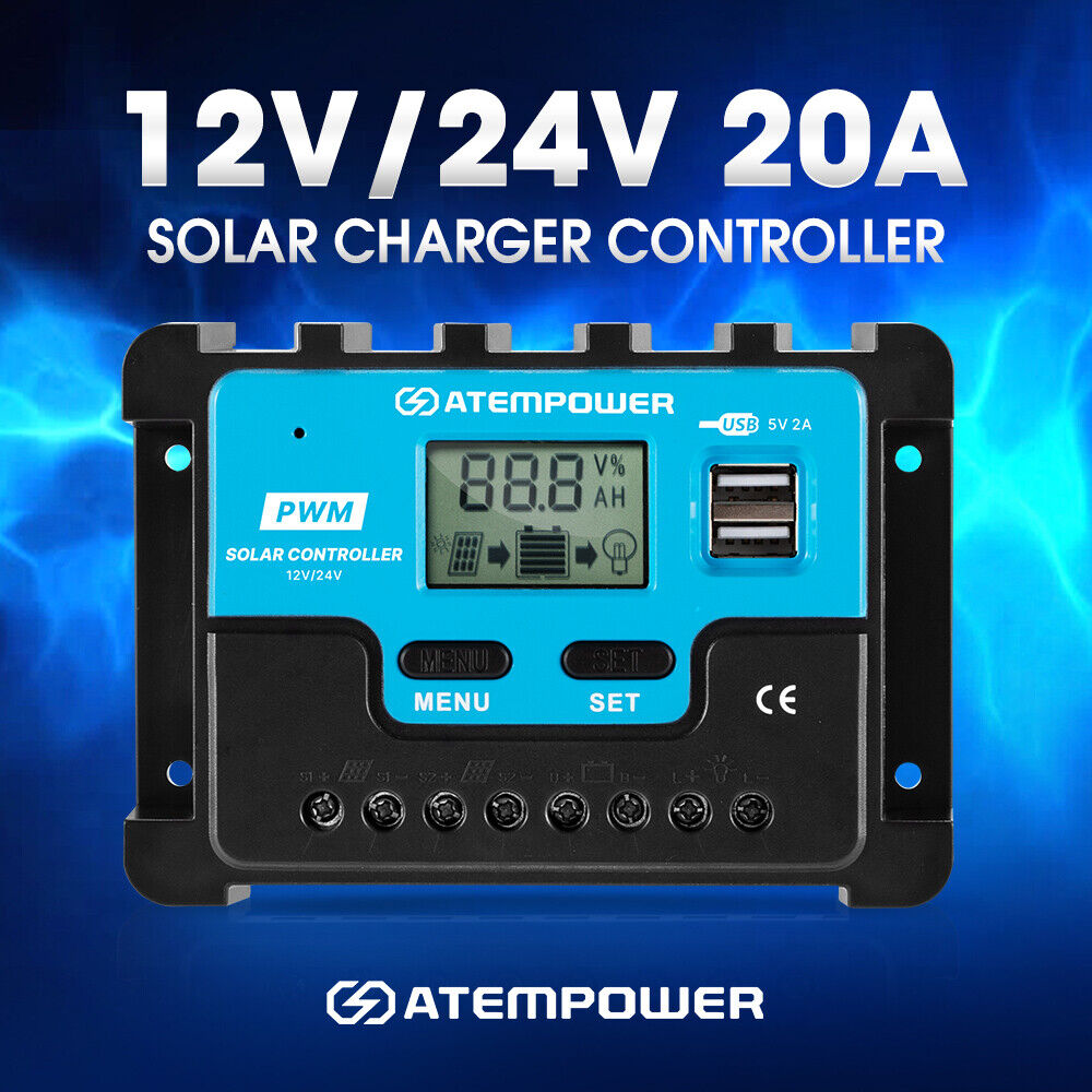 20A Lithium Battery Solar Charge Controller 12V 24V