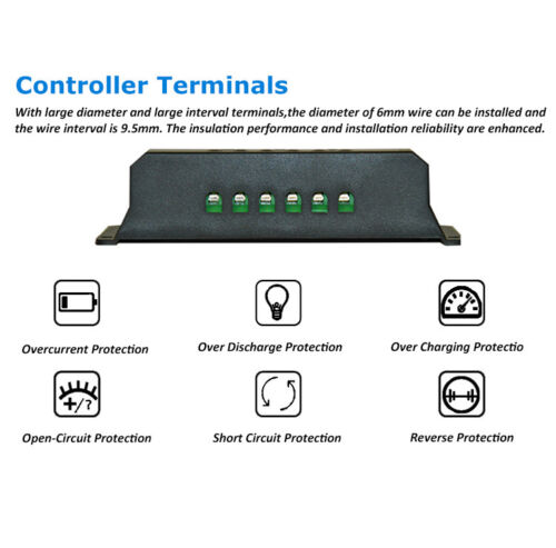 10A/20A/30A 12V-24V Solar Panel Regulator Charge Controller